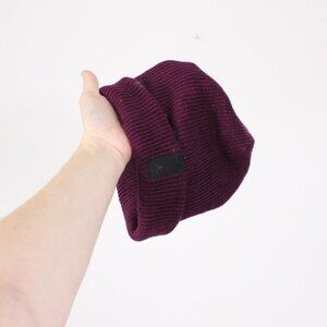 *Jordan Wine Purple Ribbed Beanie